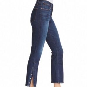 Frame Le High Straight Meribel Jeans Snap Hem